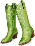 MUCCCUTE Women's Cowgirl Boots Embroidered Cowboy Boots - Vintage