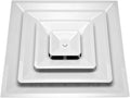 2 ft x 2 ft Lay-In 3 Cone Supply Ceiling Diffuser - Durable ABS Vent
