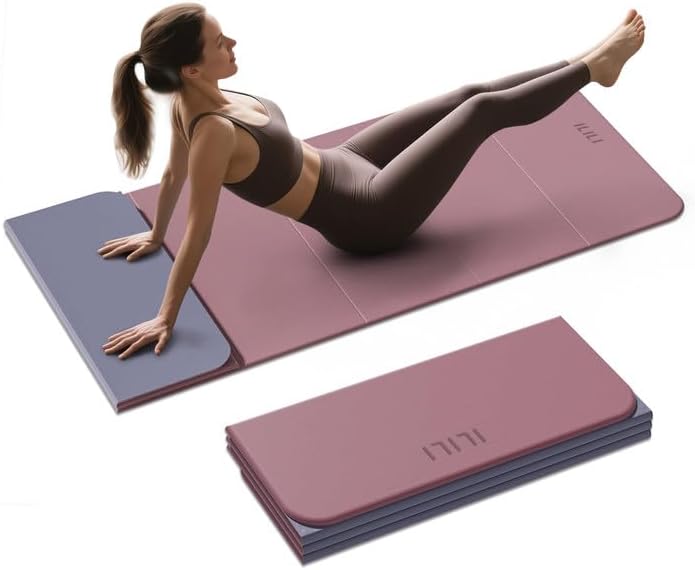 ILILI Foldable Yoga Mat - Extra Long, Soft, and Portable Design