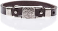 Black Leather Shema Bracelet for Men & Women - Adjustable Religious