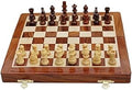 Handcrafted Rosewood Magnetic Folding Chess Set - Portable Board