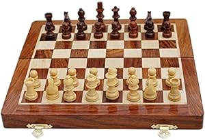 Premium Handcrafted Rosewood Chess Set with Secure Storage