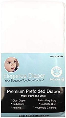 Ultra-Absorbent 100% Cotton Cloth Diapers - ELEGANCE DIAPER