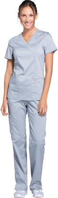 Cherokee Scrub Set For Women Modern Classic Fit Mock Wrap (Style ZT6T)