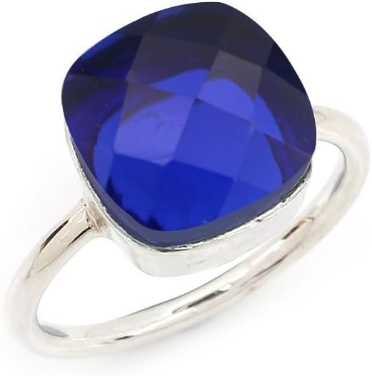 Simple Aquamarine Ring - Elegant Silver Statement Ring
