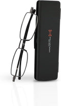 Flat Folding Reading Glasses With Compact Case - Ultra-Portable