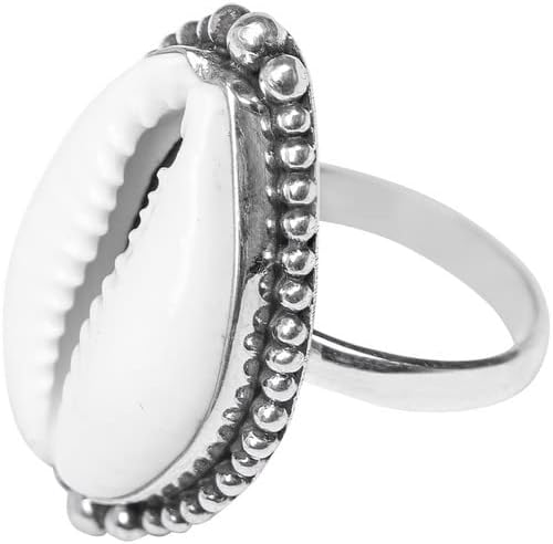 Stunning 925 Sterling Silver Cowrie Ring for Women and Girls
