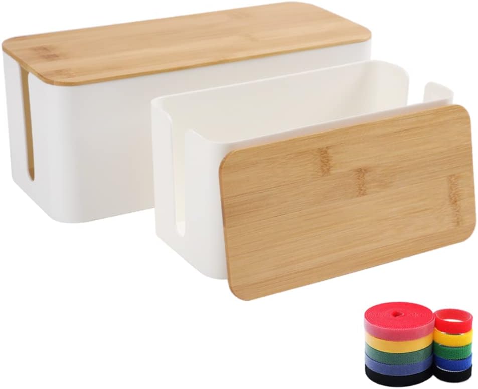 Bamboo Cable Box Set - Hide Wires in Style!