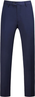 MOGU Mens Front Flat Casual Dress Pants Slim Fit (Style LKST)