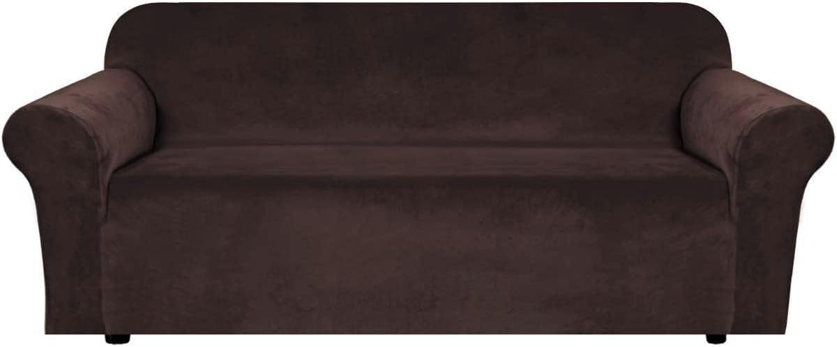 H.VERSAILTEX Stretch Velvet Sofa Covers for 3 Cushion Couch