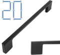 Matte Black Kitchen Cabinet Pulls 6-1/4 in - Solid Metal Handles
