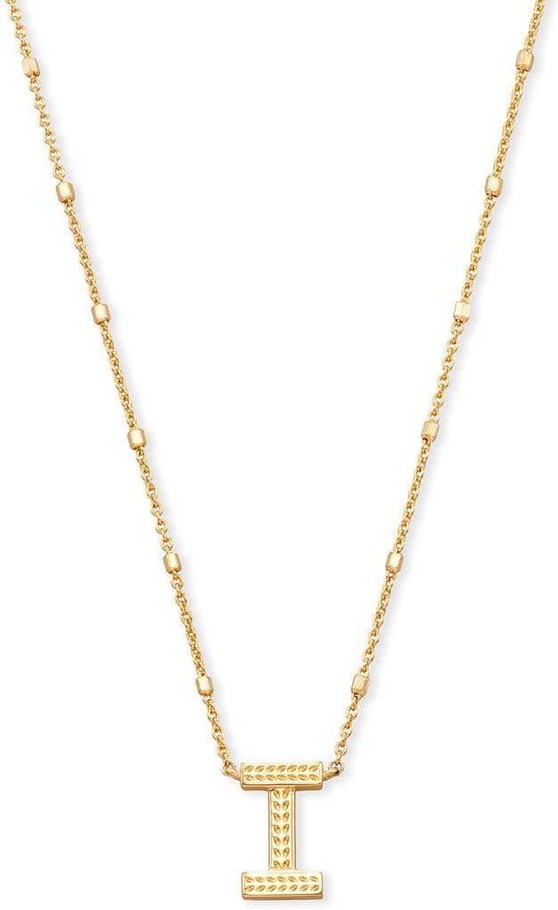 Kendra Scott Letters A-Z Pendant Necklace for Women in Gold