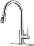 Brushed Nickel Kitchen Faucet with Pull Down Sprayer - Easy Install