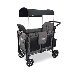WONDERFOLD W2 Elite Double Stroller Wagon with Adjustable Canopy