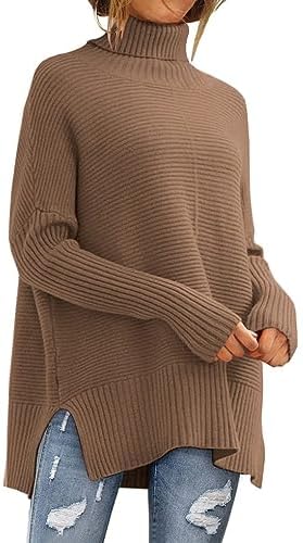 LILLUSORY Women's Oversized Turtleneck Sweater for Fall Style