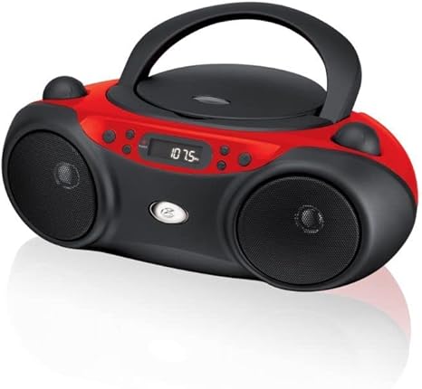 Portable Top-Loading CD Boombox with AM/FM Radio and Line In