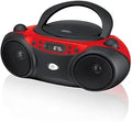 Red/Black Portable Top-Loading CD Boombox with AM/FM Radio - GPX