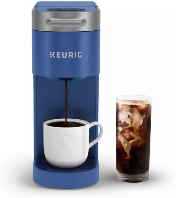 Keurig K-Slim+ ICED Coffee Maker, Brews 8-12oz Cups, Blue