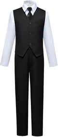 Visaccy Boys Suits Slim Fit Dress Clothes Ring Bearer Outfit