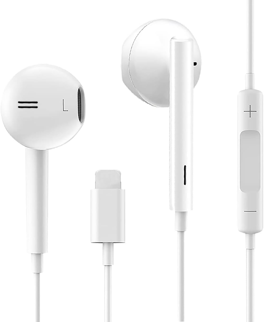 iPhone Earbuds with Mic & Volume Control (White)