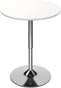 Adjustable Height Wood Bar Pub Table: Versatile Elegance in White