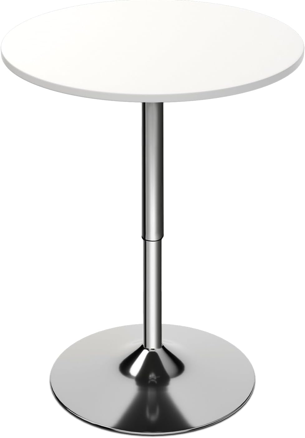 Adjustable Height Wood Bar Pub Table: Versatile Elegance in White