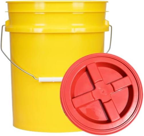 5 Gallon Food Grade Plastic Bucket with Airtight Lid for Storage