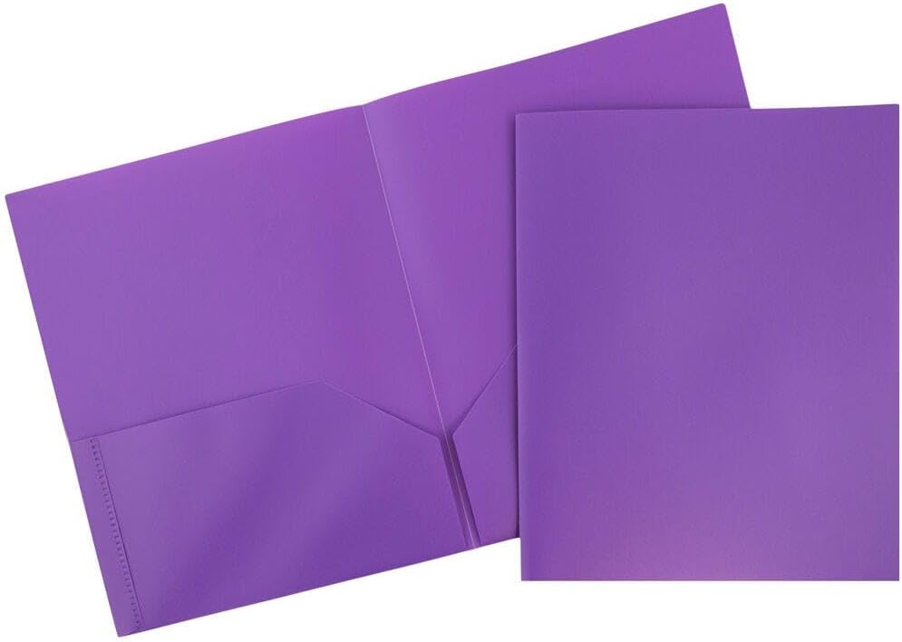 Durable Purple 2 Pocket POP Folders for School and Office Use