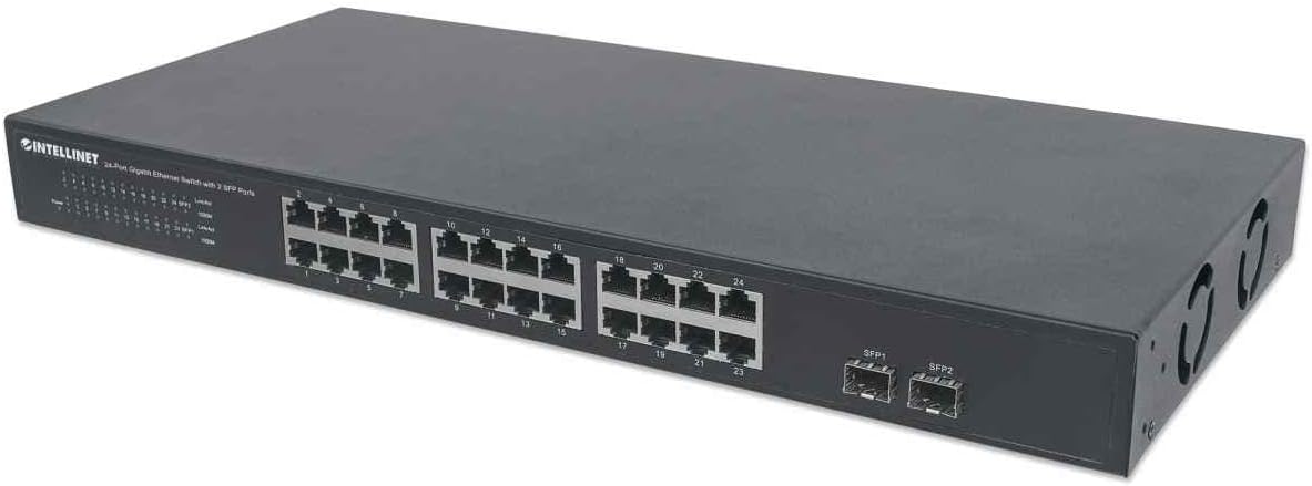 Intellinet 24 Port Gigabit Ethernet Switch for Fast Networking
