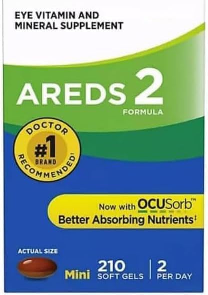 AREDS 2 Eye Vitamin & Mineral Supplement for Optimal Eye Health