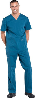 Cherokee Scrub Set for Men 2-Piece V-Neck and Tapered Cargo Pant