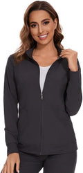 COZYFIT Scrub Jackets for Woman Zip Front Nurse Jacket (Style 7BCG)