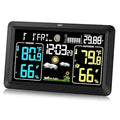 Weather Station with Atomic Clock Black - 7.5 in Display