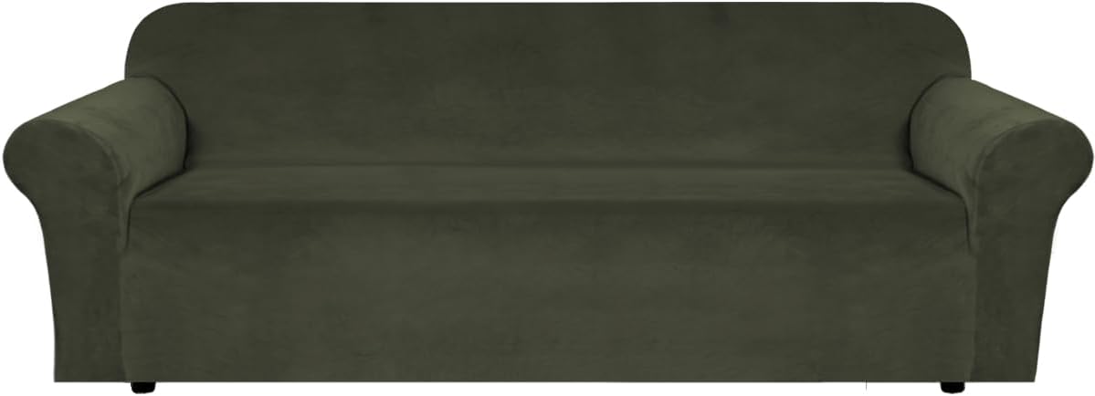 H.VERSAILTEX Stretch Velvet Sofa Covers for Extra Large Sofas