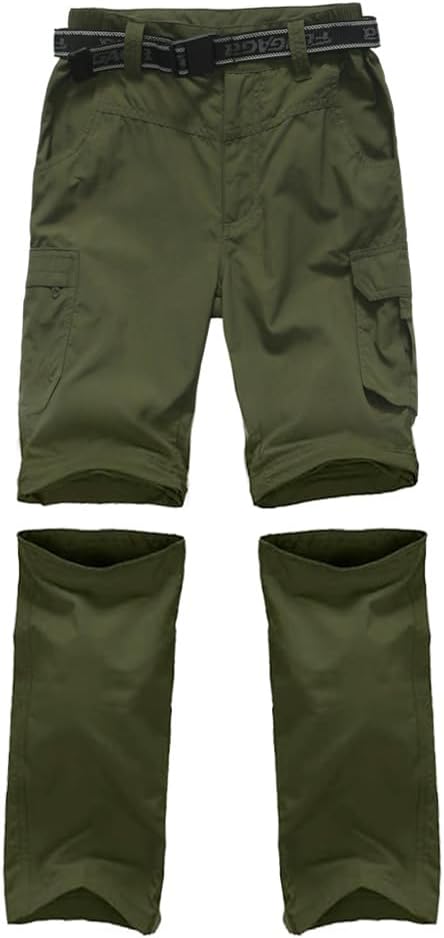 Boys Hiking Cargo Pants Quick Dry Convertible Trouser for Kids