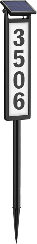 Solar Illuminated LED Address Sign for Outdoor Home Use