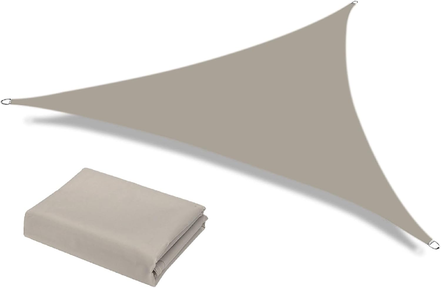 Neween Shade Sail Triangle 16ftx16ft Waterproof UV Block Sand Color