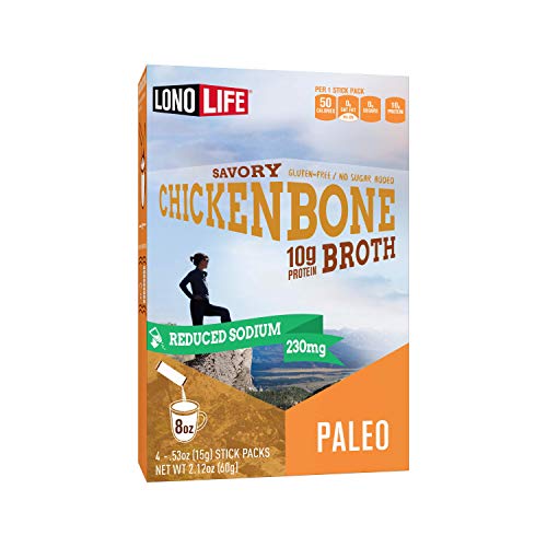 LonoLife Low Sodium Chicken Bone Broth Powder Mix for Health