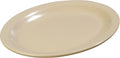 Kingline Plastic Oval Platter 12 x 9 in Tan - Durable Melamine