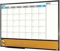 Dry Erase Calendar Whiteboard 24 x 18 - Magnetic Combo Board with Cork