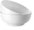 DOWAN Salad Bowls 8in Large White Centerpiece Bowl - Versatile