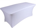 White 6ft Stretch Table Cover - Perfect for Events!