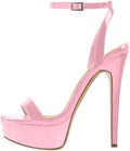 Platform Stiletto High Heels for Women - Sexy Round Open Toe Ankle