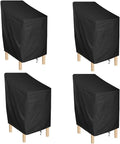 Waterproof Patio Chair Covers for Outdoor Barstools - Pack of 4