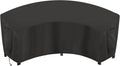 120L Curved Waterproof Outdoor Sectional Cover - Black - Windproof