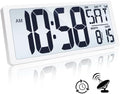 TXL Atomic Clock with Backlight, 14.2 in Digital Wall Clock - Auto Set