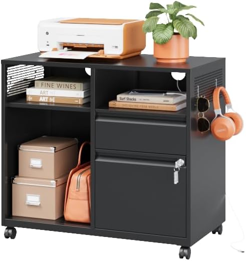 Lateral File Cabinet with Lock for Home Office Storage Needs