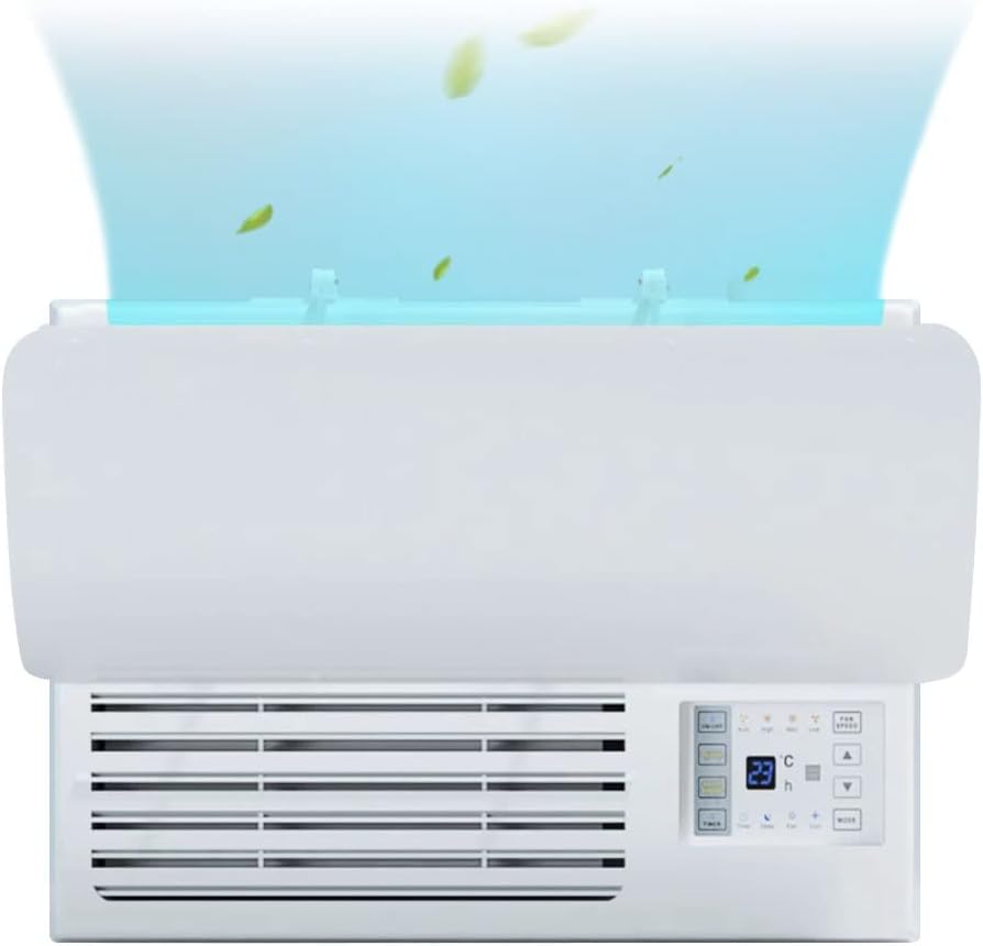 VIOKKO Universal Wind Guide for Window AC, Anti-Direct Blowing Deflector, White