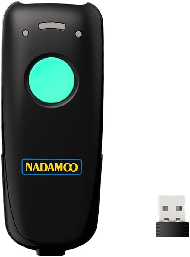 NADAMOO Wireless Barcode Scanner with Bluetooth & 3-in-1 Design