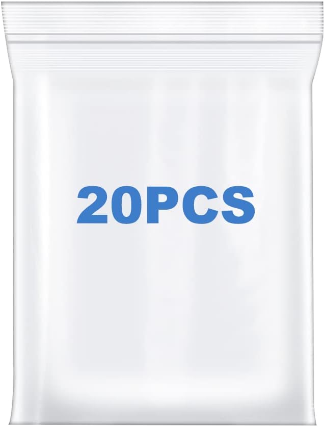 20 PCS 18in x 23in Heavy-Duty Clear Zip Poly Bags for Storage